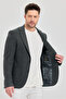 Savue Men's Black Cotton Blended Stretching Fabric Slim Fit Blazer Jacket with Bag Pocket - 4