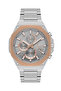 Jls0405703 Silver & Rose Steel Men's Wristwatch