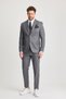 Serardo Men's Black-Grey Mixed Slim Fit Jacket Pants Vest Suit - 7