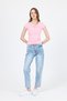 Pink V-Neck Buttoned Pocket Detailed Slim Fit T-Shirt 2213 - 8