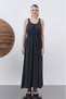Drawstring Waist Comfortable Cut Dress - Anthracite - 2