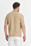 Nikol Men's Camel Lycra Cotton Blended Stretching Fabric Sports Lapel Slim Fit Polo Neck T-Shirt - 4