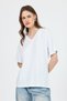 White V-Neck 100% Cotton Comfort Fit T-Shirt 2143m - 2