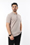 Custom Made Polo Collar Men's T-Shirt Premium Cotton Pack Beige - Slim Fit & Piqué Woven - 3