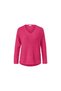 Women V-Neck Solid Sweater, Pink - 2
