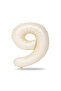9 Years Old Retro Hearts Cream Numeral Cream Bear Birthday Balloon Set - 2