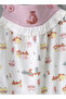 Girls' Printed Sleeveless Romper with Fox Yoke and Ruffle Trim - 3
