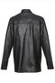 King Size Black Color Men's Leather Coat Jacket Top - 4