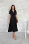 Dipmoda Women's Stretchy V-Neck Midi Length Unlined Dress Dpk4179 - 2