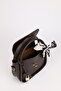 Women's Brown Charm Detailed Scarf and Adjustable Strap Shoulder and Crossbody Bag Teo - 8
