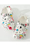 SAPS All Over Printed Backstrap Clogs - White