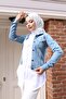 Buttoned Denim Jacket Light Denim 6027 - 2