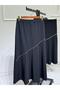 Women's Crepe Fabric Elastic Stone Detailed Fish Skirt - 3