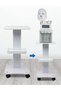 Hydra Facial Beauty Machine Cart Rolling Trolley White Stand Wooden Tray Aluminum Alloy Frame 360 - 4