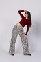 Women's Summer Stone-Black High Waist Pleated Gabardine Fabric Pocketed Wide Leg Pants Casual Daily Office Stylish 30240 - 4