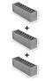 Set of 3 10 Compartments Gray Cabinet Drawer Accordion Folding Socks Laundry Organizer Organizer - 8