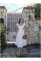 White Picot Trim Ruffle Detail Dress - 5