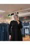 Women's Side Belted Closure Thin Crepe Hijab Dress - 2