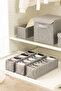 10 Compartments Gray Wardrobe Drawer Accordion Folding Socks Clothing Laundry Organizer Organizer - 7