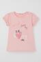 Girl's T-Shirt Cute Bird Printed Heart 1-4 Years, Pink