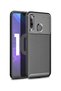 جراب Honor 20 Lite بنمط كربون Lux Negro سيليكون أسود + واقي شاشة كامل