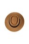 Men's Straw Fedora Hat with Tape Detail Y24750-03 Brown - 2