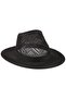 Men's Mercerized Wide Brim Fedora Hat T25750-02 Black - 3