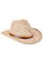 Men's Belt Detailed Wide Brim Straw Hat Y25750-07 Mink - 3