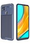 Case for Realme C21 Carbon Patterned Lux  Silicone Navy Blue + Nano Screen Protector
