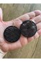 Wood Carved Dangle Bohemian Black Earrings - 3