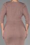 Navy Blue Capri Sleeve Glitter Plus Size Evening Dress - 4