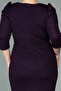 Purple Capri Sleeve Glitter Plus Size Evening Dress Abk38975 - 4