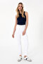 Women's Navy Blue Sleeveless Crew Neck Basic T-Shirt 50305841 -Vr033 - 4