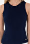 Women's Navy Blue Sleeveless Crew Neck Basic T-Shirt 50305841 -Vr033 - 6