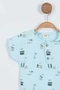 Boy's Summer Car and Palm Printed Muslin Tee Shorts 6-9-12-18-24 Months Set - 2