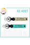 S Brown-Turquoise Personal Touch Adana Özgü Gift Souvenir Set of 2 Keychains