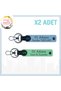 Green-Sky Blue, Personalized Adana Souvenir Special Gift Full of City Love Design X2 Keychain