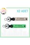 Personal Touch 01 Adana's Unique Gift Meaningful, Set of 2 Keychains for Souvenir, Powder-F Green