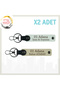 Special Design Adana Souvenir for You, a Meaningful Gift Option Set of 2 Keychains, White-Milk Coffee