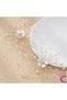 Elegant Pearls Floral Print Bridal Crown - Hairpin Buckle Gold, Wedding Engagement Wedding Promise Accessory Set of 2 - 4