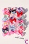 20-Piece Bag of Floral Bow Baby Girl Soft Towel Elastic Hair Clip Set - Children's Hair Clip with Ribbon - 5