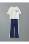 Lcw Kids Ecru Printed Girls' T-Shirt and Sweatpants