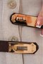 (Coffee)Women's Belt with Adjustable Lock Buckle,Pantalon Belt,Coat Belt,Shirt Belt - 3