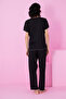 Black Bow Knitted Pajama Set7871 - 3