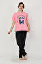 Butterfly Printed Girl's Pajama Set 840 - 3