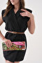 Simple Design Oval Buckle Faux Leather Thin Brown Belt 7400 - 7