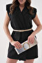 Simple Design Oval Buckle Faux Leather Thin Beige Belt 7400
