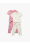Cotton Heart and Bow Printed 2 Piece Leggings and T-Shirt Set