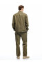 Linen Chino Trousers with Belted Waist and Pocket Detail - 3