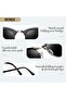 Foldable Rectangular Sunglasses for Men and Women Uv Protection Classic Sun Glasses - 5